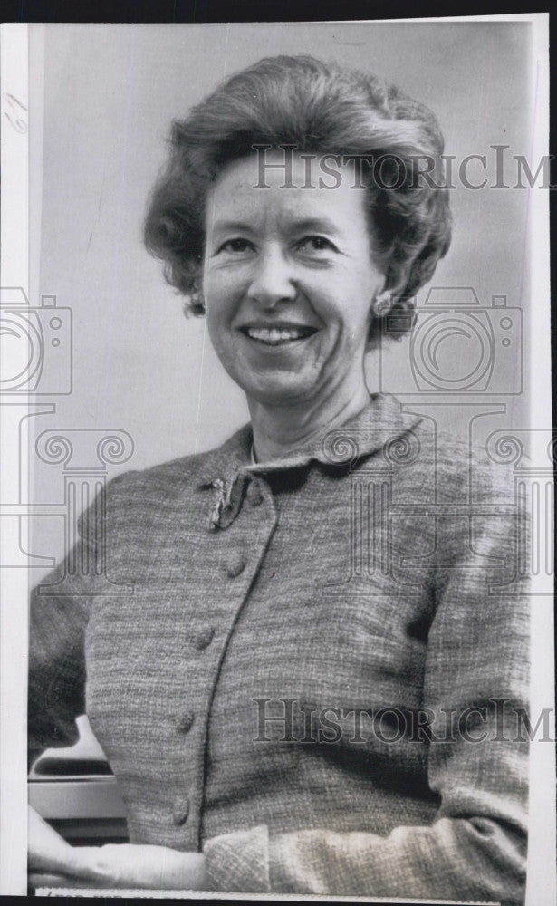 1965 Press Photo Educator Dr. Rosemary Park, Harnard College Columbia University - Historic Images