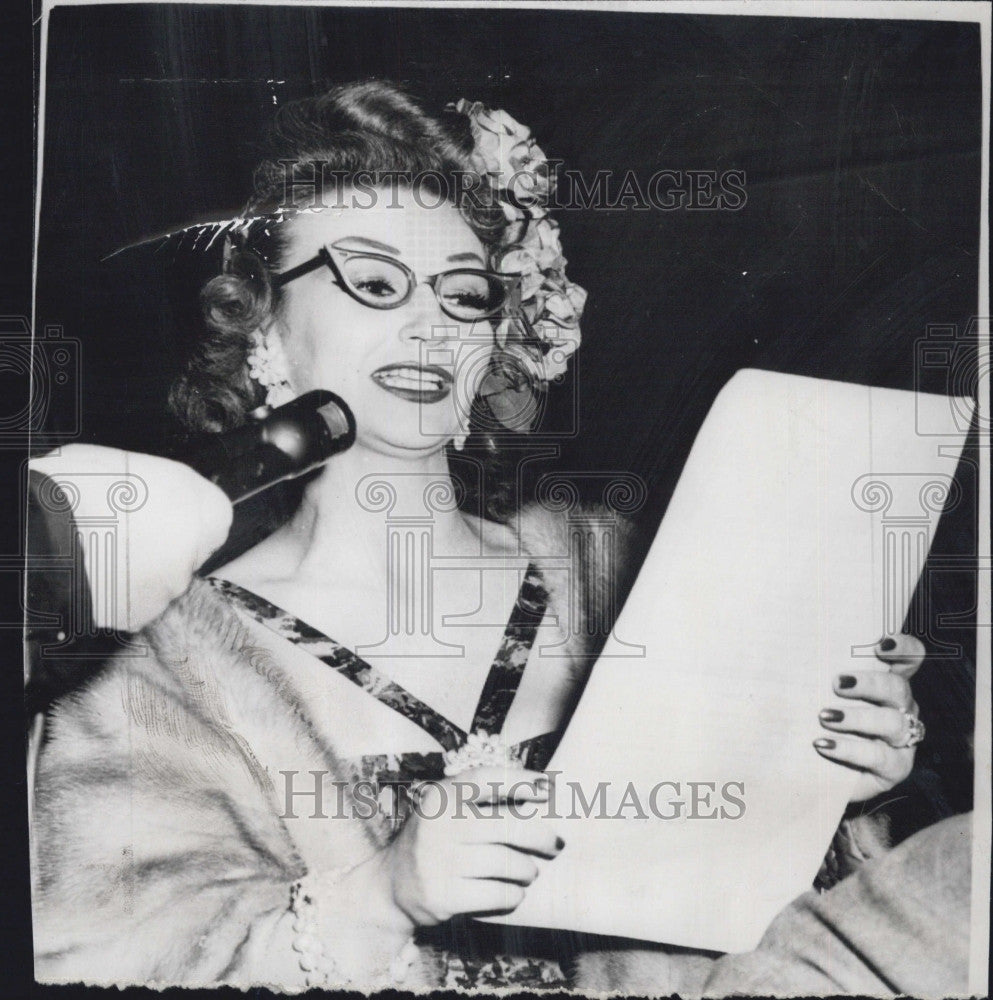 1959 Press Photo Gloria Parker, red-haired Marimba Player - Historic Images