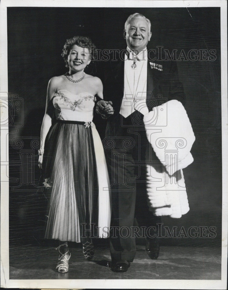 1950 Press Photo Lauritz Melchior and his wife Maria - Historic Images