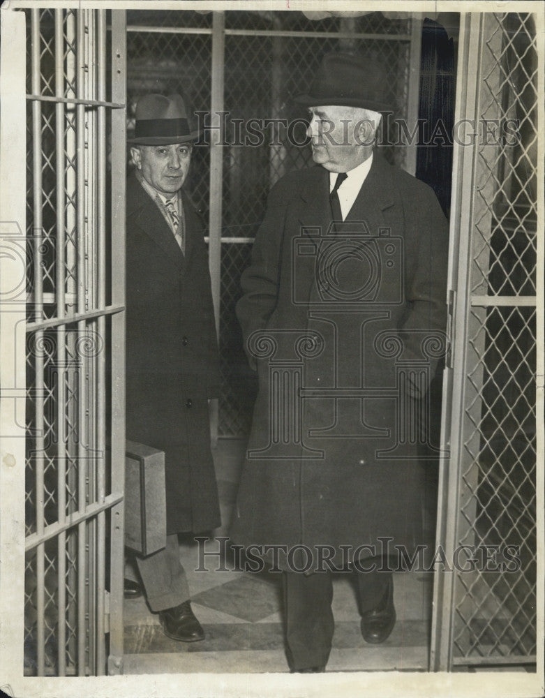 1937 Press Photo Charles Caldara, Witness in Louis Gaeta Murder Trial in Jail - Historic Images