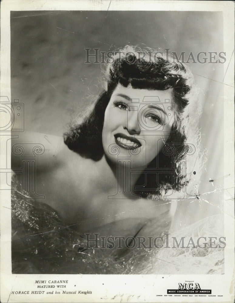 1942 Press Photo Singer Mimi Cabanne of Horace Heidt &amp; His Musical Knights - Historic Images