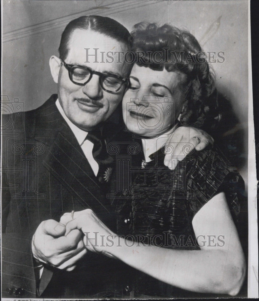 1951 Press Photo Convict-composer Frank M. Granstaff and bride Mildred McConkey - Historic Images