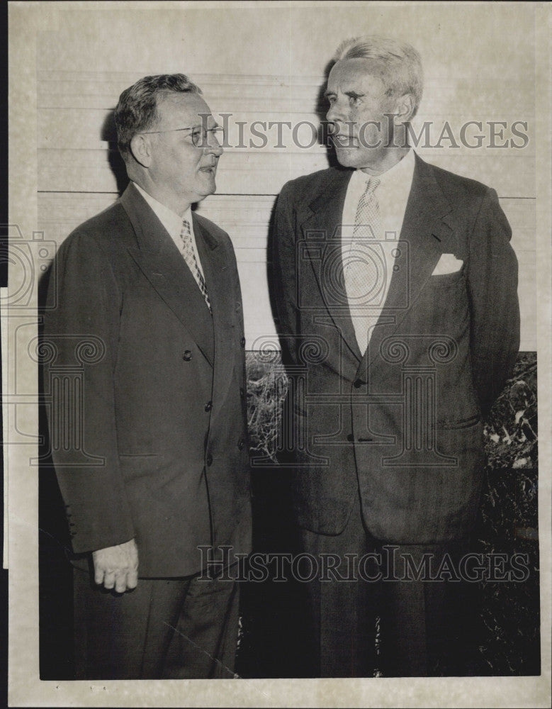 1950 Press Photo Boston Mayor John B Hynes &amp; Francis C Gray - Historic Images