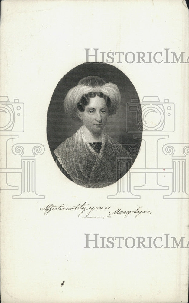 1927 Press Photo Mary Lyon Founder Of My Holy College - Historic Images