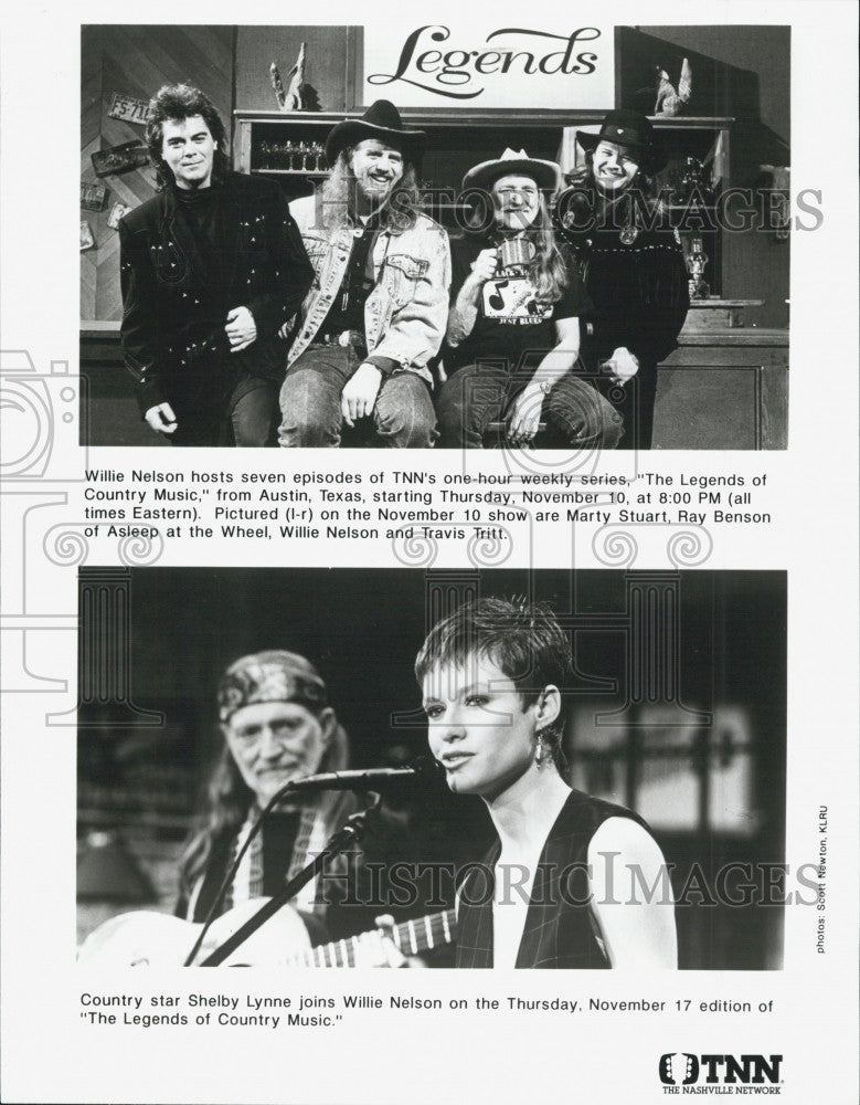 Press Photo TNN Shelby Lynne Willie Nelson "Legends Of Country Music" - Historic Images