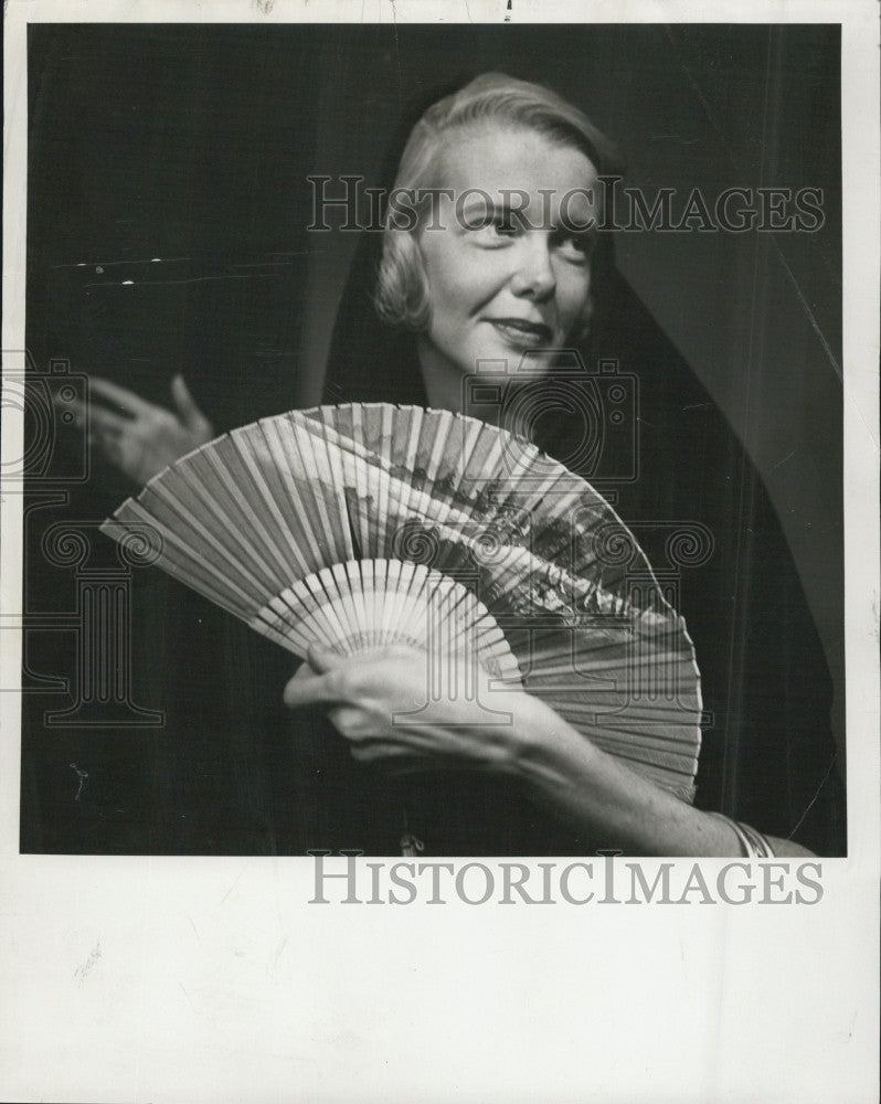 1956 Press Photo Mary Graydon &quot;The Lady And Her Sources&quot; Film Actor - Historic Images