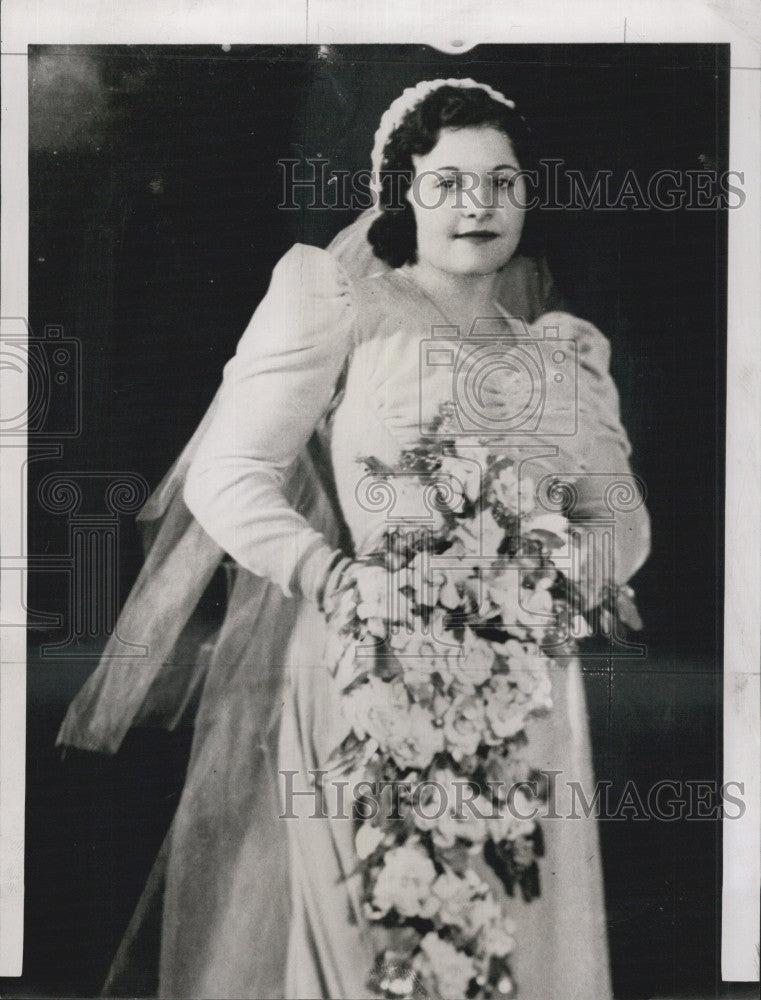 1952 Press Photo Mrs Maria D Barletta Vanished Bride Socialite - Historic Images