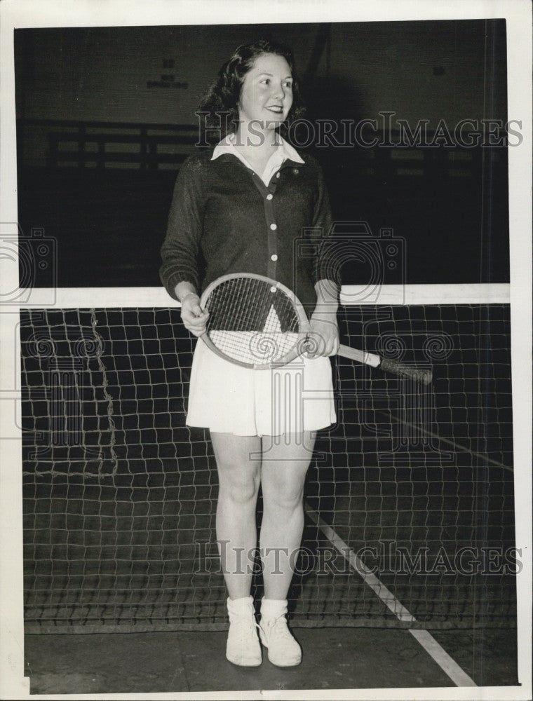 1943 Press Photo Lillian Lapaus National Junior Tennis Championship - Historic Images