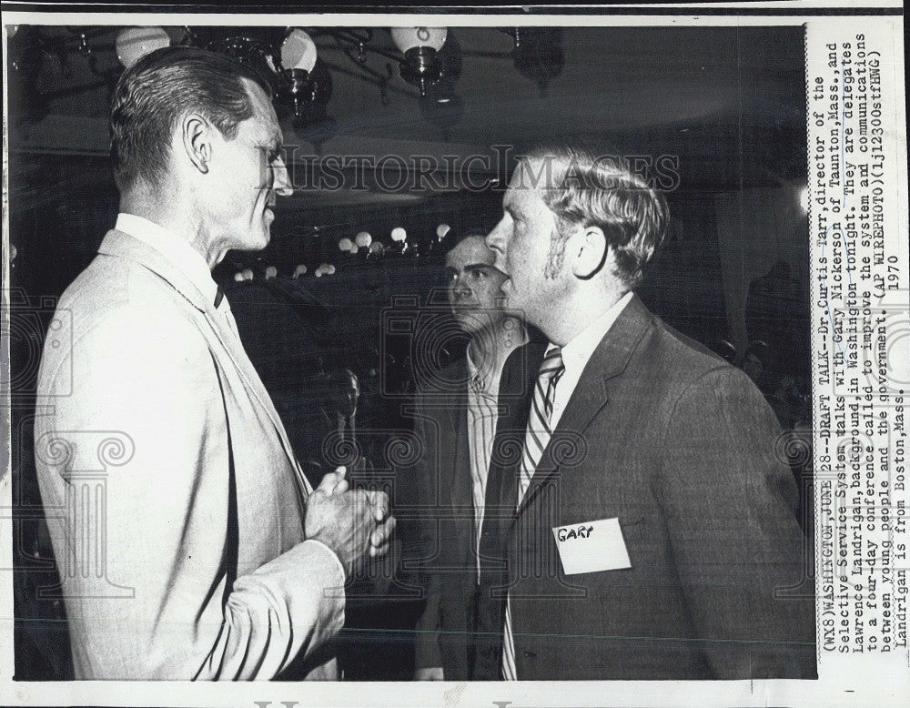 1970 Press Photo Dr Curtis Tarr &amp; Gary Taunton &amp; L Landrigan - Historic Images