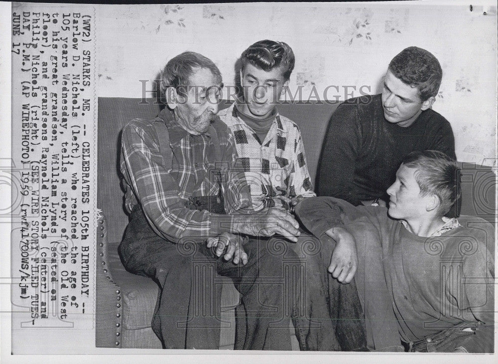 1959 Press Photo Barlow D Nichols 105 today,W Lynds,R Nichols &amp; P Nichols - Historic Images