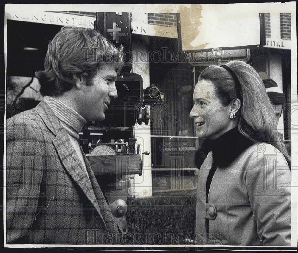 1970 Press Photo Charlotte Ford Niarchos Ryan O&#39;Neal Television Film Actor - Historic Images