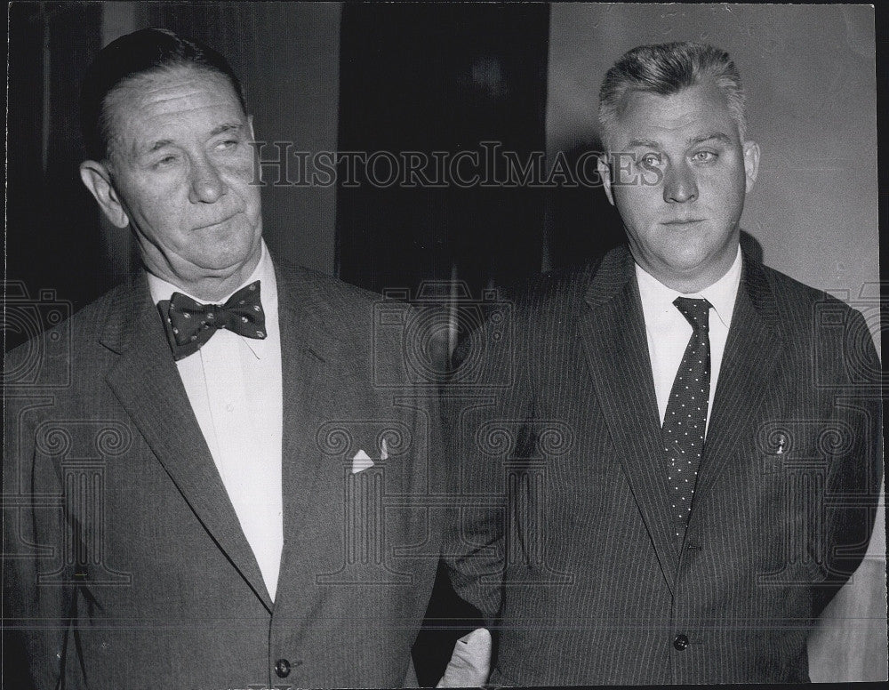 1958 Press Photo Robert Choate Boston Herald George Akerson Herald Traveler - Historic Images