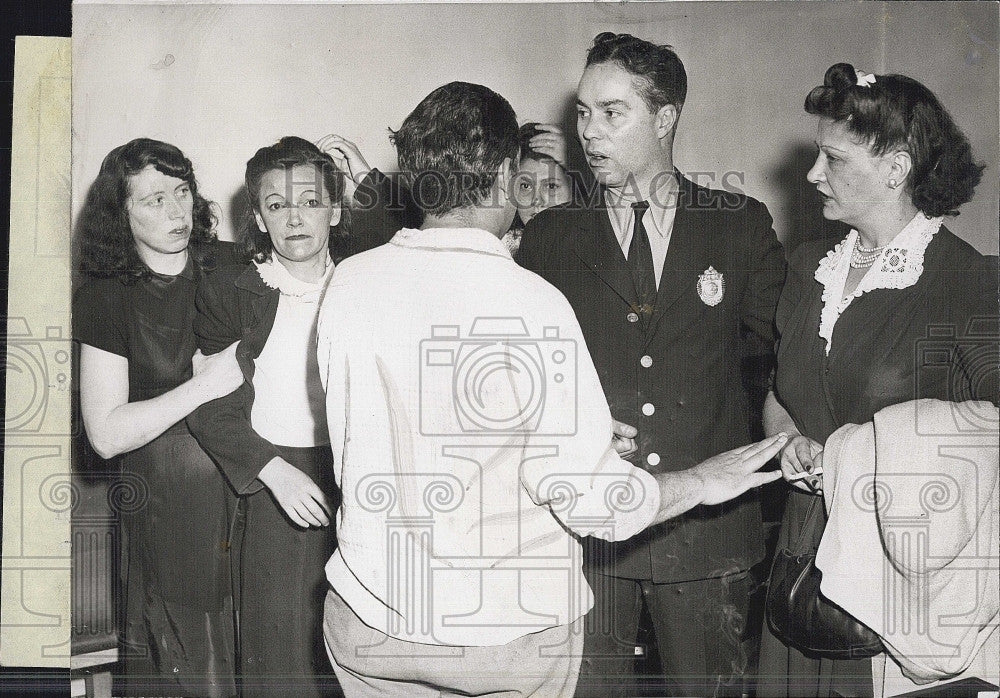 1958 Press Photo John B Casey Margaret Abbott Dorothy Alvion Suffolk Trial - Historic Images