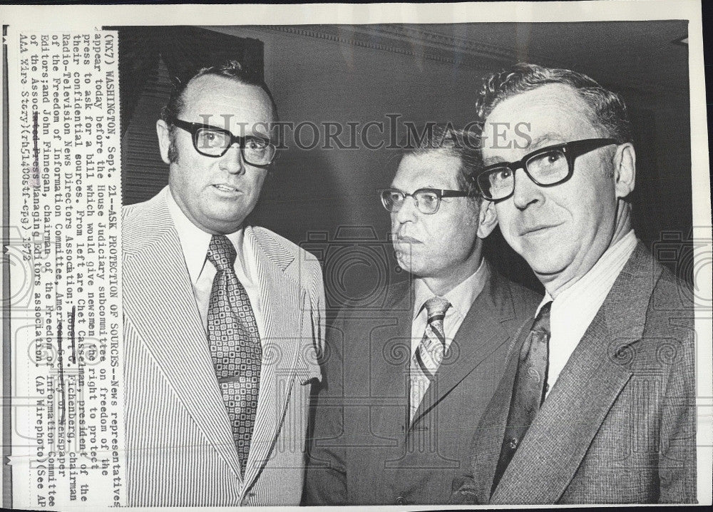 1972 Press Photo Chet Casselman,Robert Fichenberg,John Finnegan - Historic Images