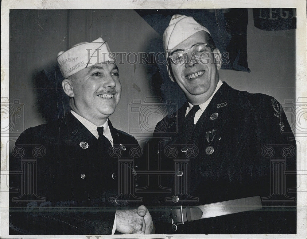 1948 Press Photo Vice Cmdrs P Cashman &amp; SJ Provost - Historic Images