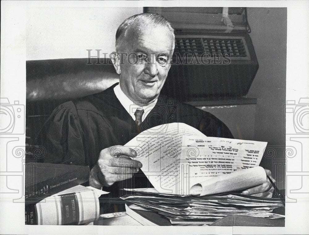 1957 Press Photo Federal Judge Emmett C Choate - Historic Images