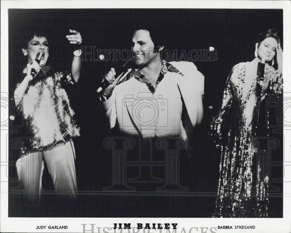 Press Photo Musician, Jim Bailey,J Garland &amp; B Streisand - Historic Images