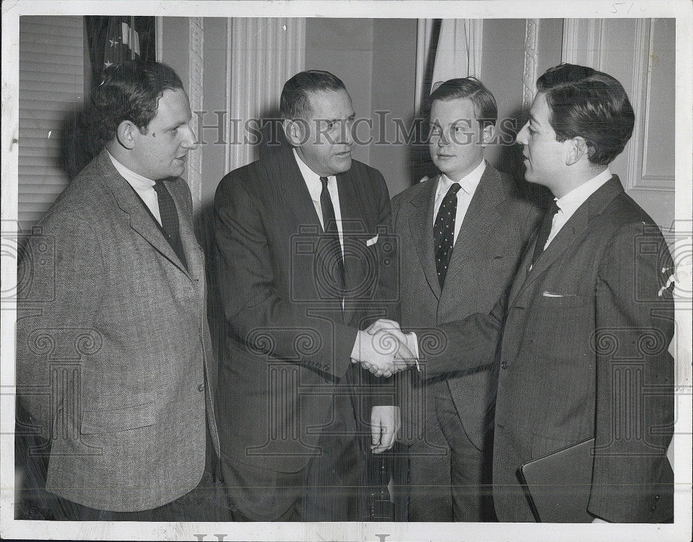 1959 Press Photo Gov. Furtolo, Dean Gitter, Stephen Aaron and John Eyre - Historic Images