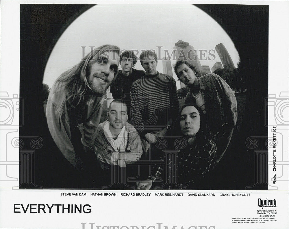 1995 Press Photo Pop/rock band Everything, Steve Van Dam and Nathan Brown - Historic Images