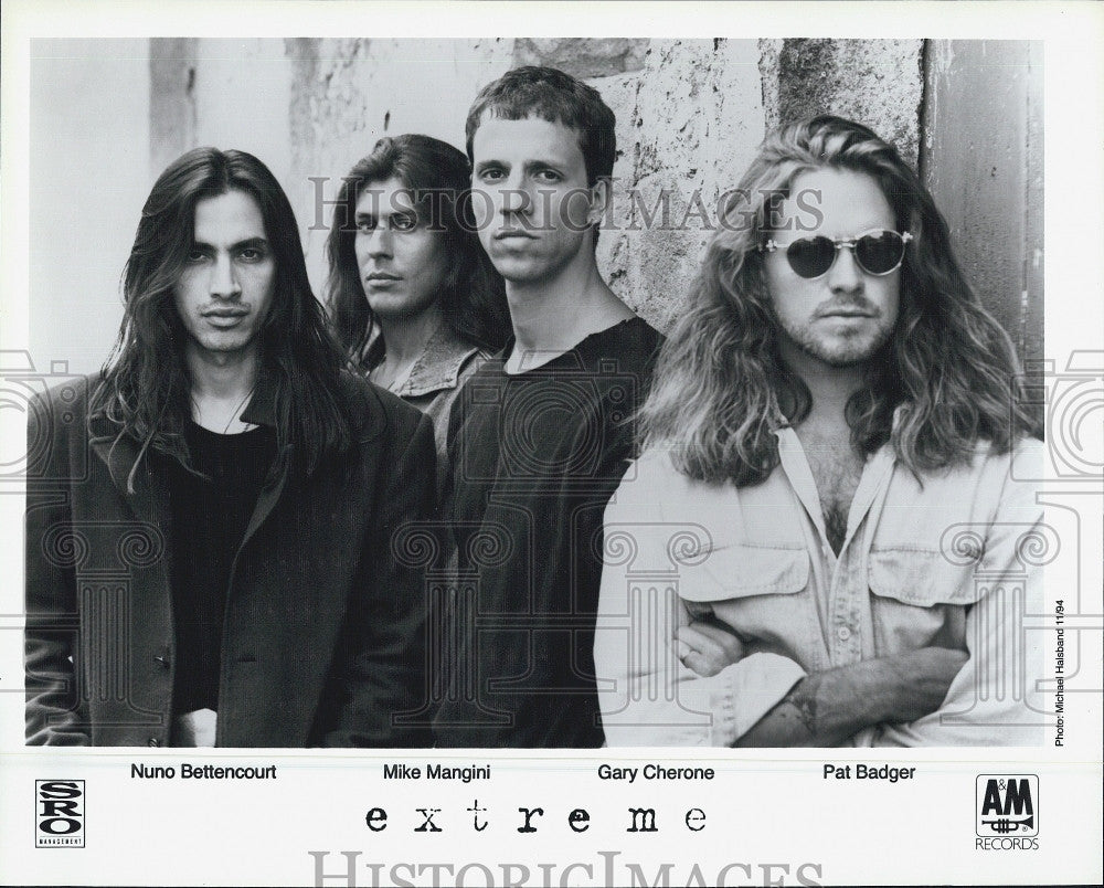 1994 Press Photo Nuno Bettencourt, Mike Mangini, Gary Cherone and Pat Badger - Historic Images