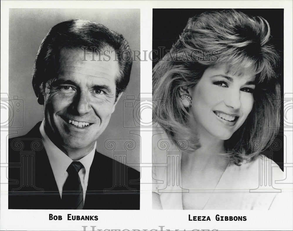 1975 Press Photo Television Hosts Bob Eubanks And Leeza Gibbons - Historic Images