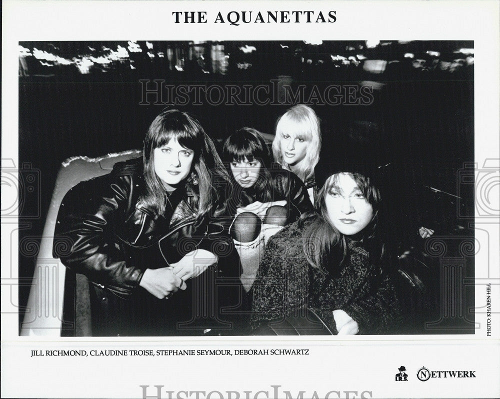 Press Photo All girl band The Aquanettas. Jill Richmond and Claudine Troise - Historic Images