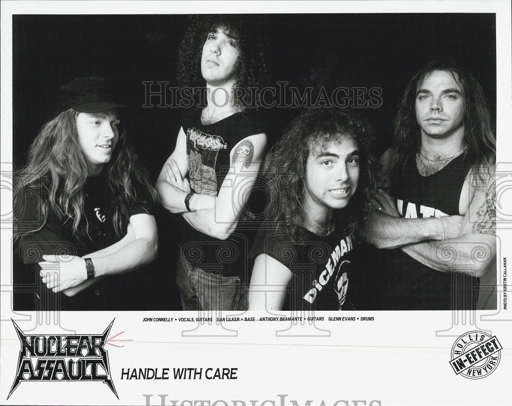 Press Photo American Thrash Metal Band &quot;Nuclear Assault&quot; Handle With Care - Historic Images