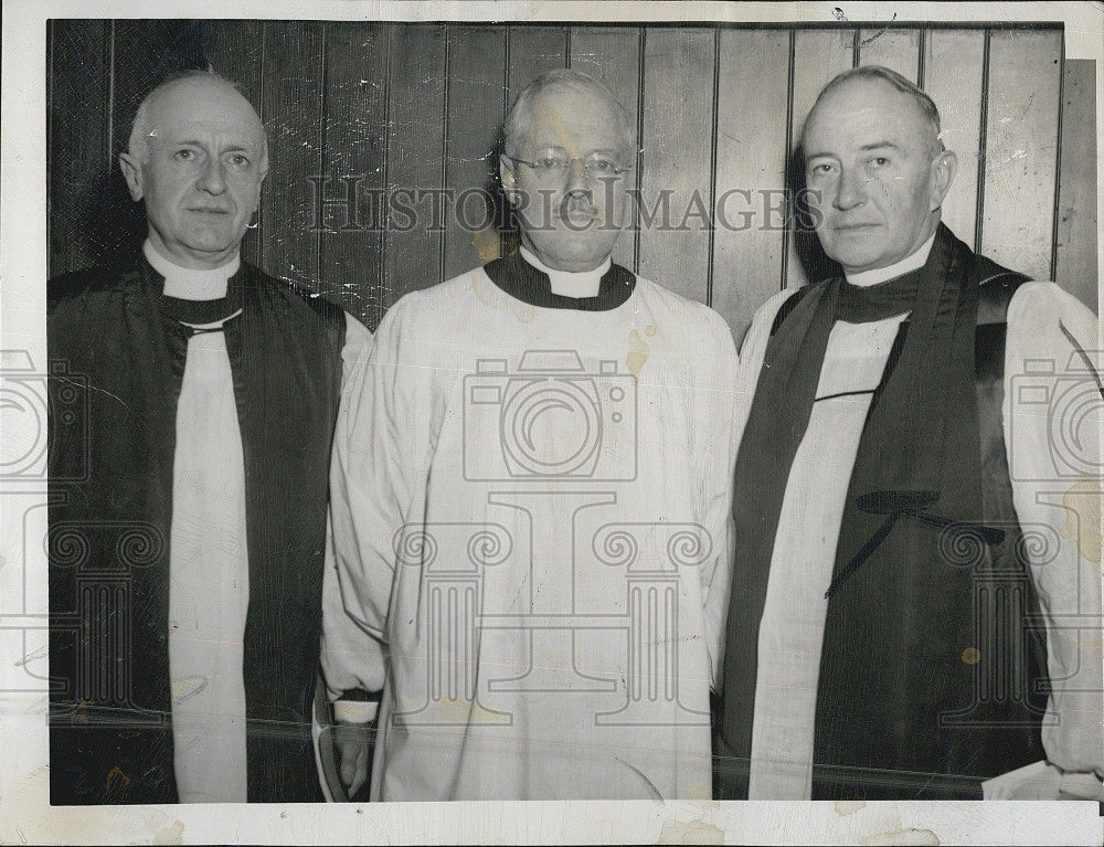 1947 Press Photo Trinity Church Bishop Henry Knox Sherrill Norman Nash - Historic Images