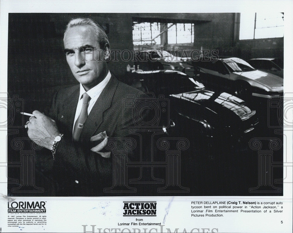 1987 Press Photo Actor Craig T Nelson in &quot;Action Jackson&quot; - Historic Images