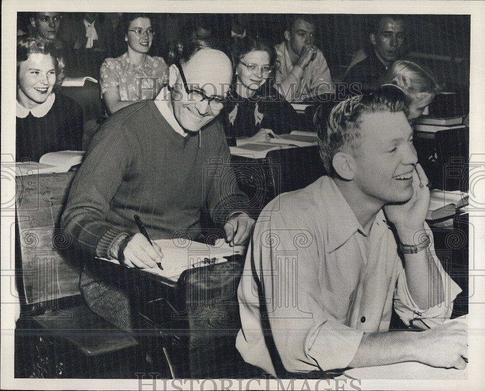 1948 Press Photo  Dr Erland Nelson, Pres of Carthage College - Historic Images