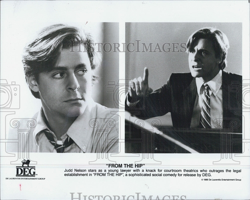 1986 Press Photo Judd Nelson in &quot;From the Hip&quot; - Historic Images