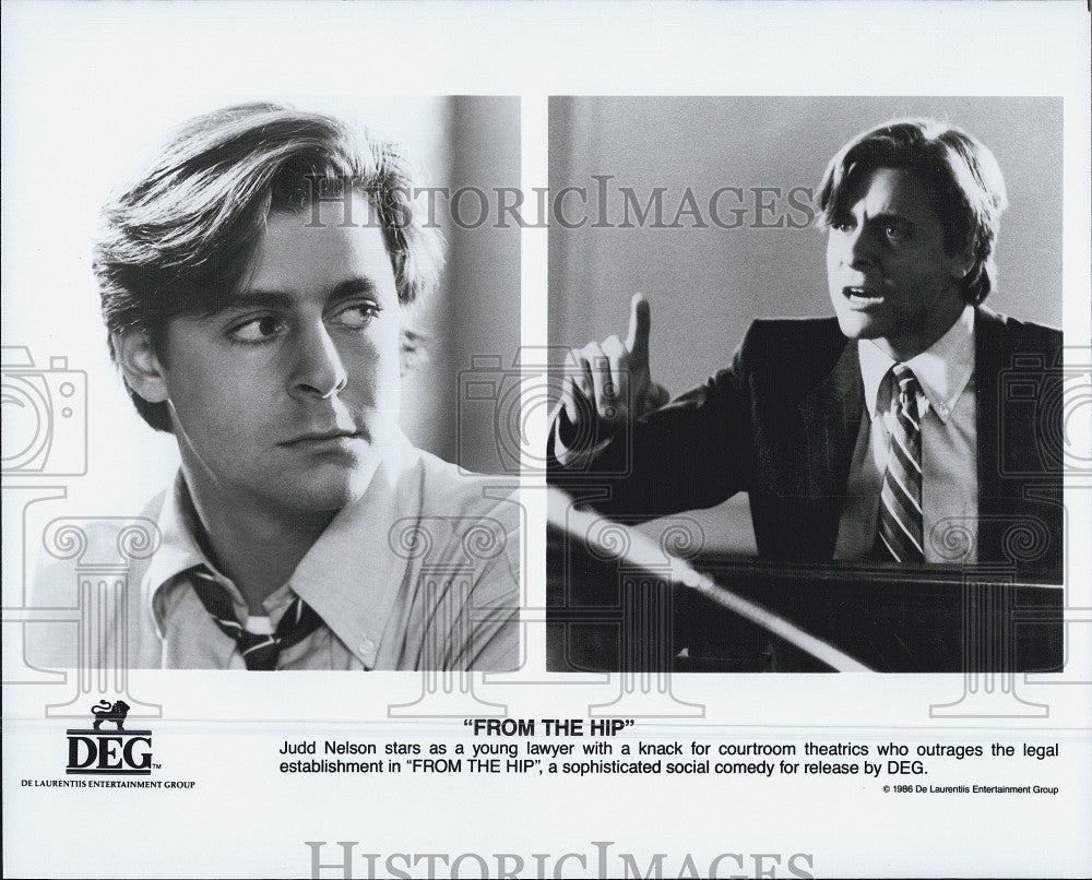 1986 Press Photo Judd Nelson in &quot;From the Hip&quot; - Historic Images