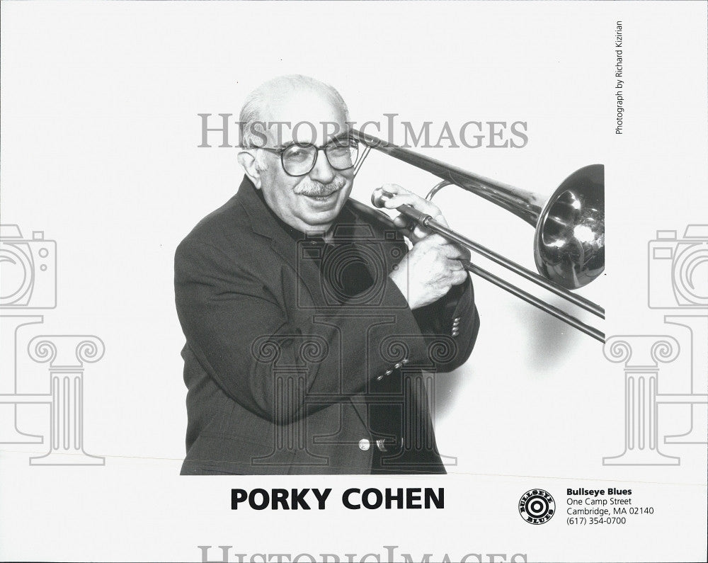 Press Photo Musician, Porky Cohen for Buleseye Blues - Historic Images