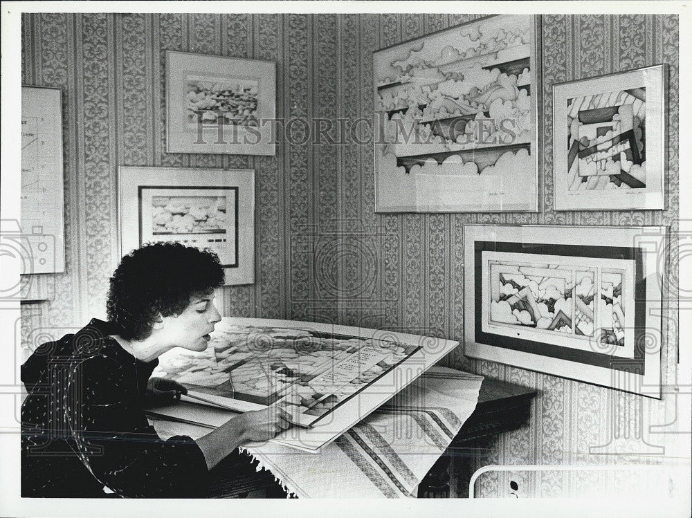 Susan Cohan Artist Susan Cohen in her studio 1981 Vintage Press Photo Print ...