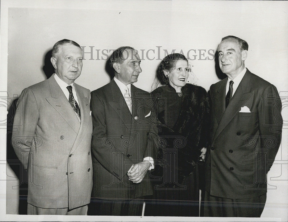 1953 Press Photo A. Paul Cohan, Milton Kahn, Mrs. Mark Barston, Archie Kaplin - Historic Images