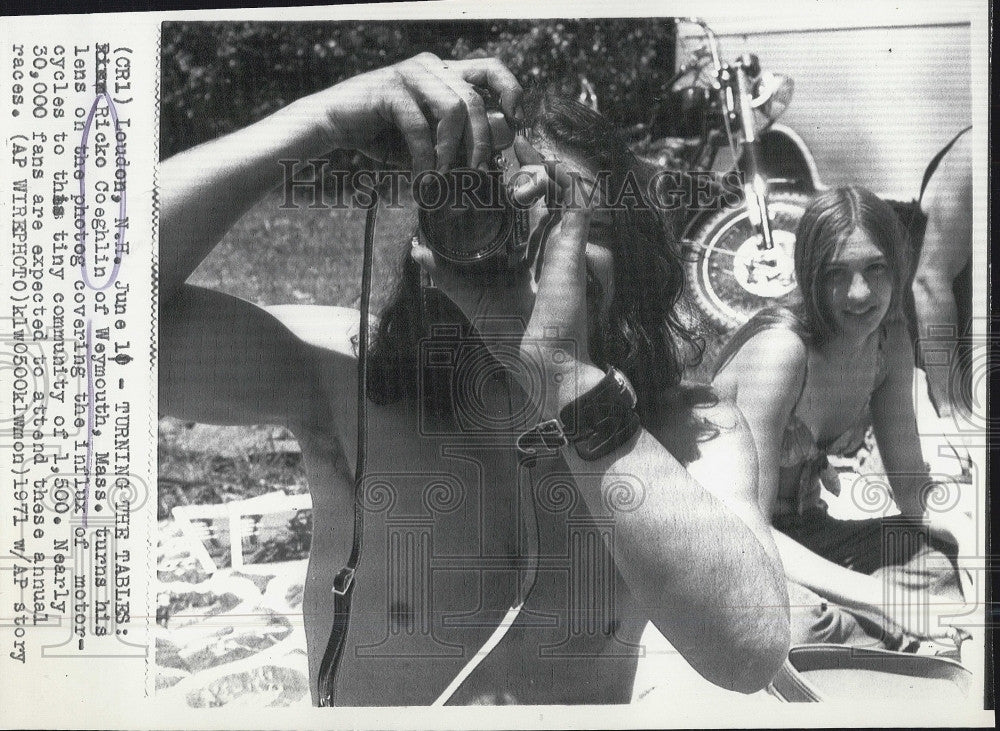 1971 Press Photo Ricko Coeghlin of Weymouth, Massachusetts at Loudon, NH - Historic Images