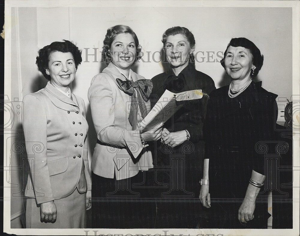 1950 Press Photo Leaders of Sisterhood of Temple Emanuel Boston - Historic Images