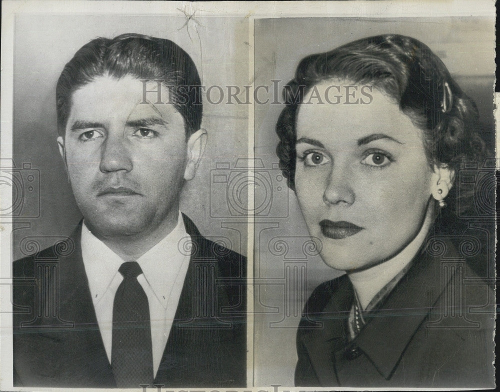 1949 Press Photo Mira Stefan, 26, former screen beauty, &amp; Pastor P. Buenaventura - Historic Images