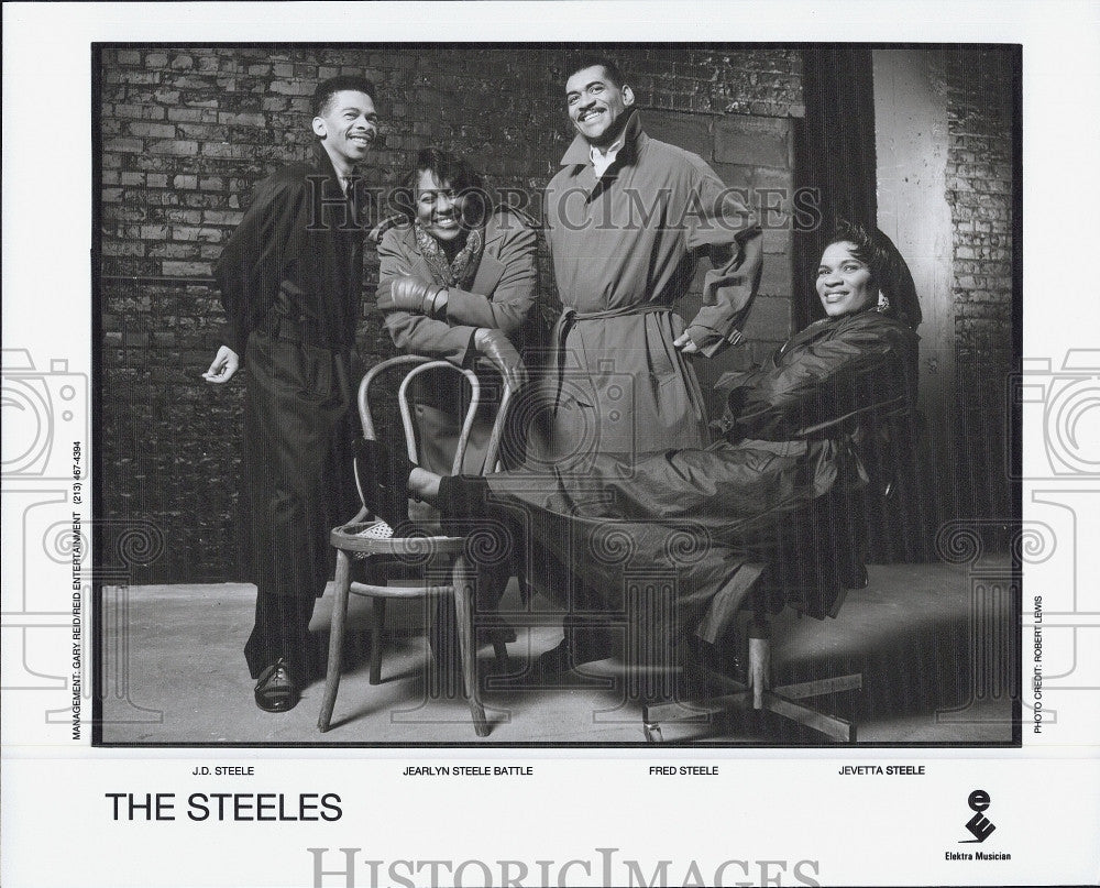 Press Photo Music group, The Steeles,J.D.,Jearlyn,Fred&amp; Jevetta - Historic Images