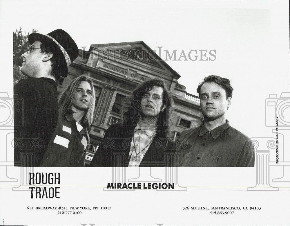 Press Photo Members Of Music Group Miracle Legion - Historic Images