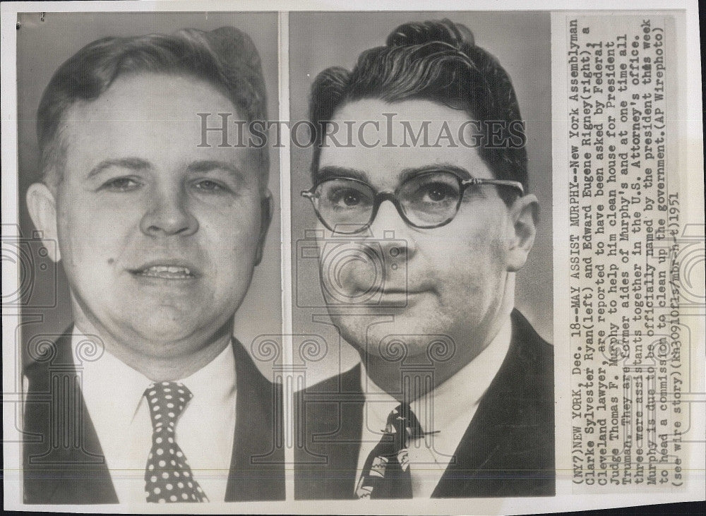 New York Assemblyman Clarke Sylvester Ryan Edward Rigney 1951 Vintage ...