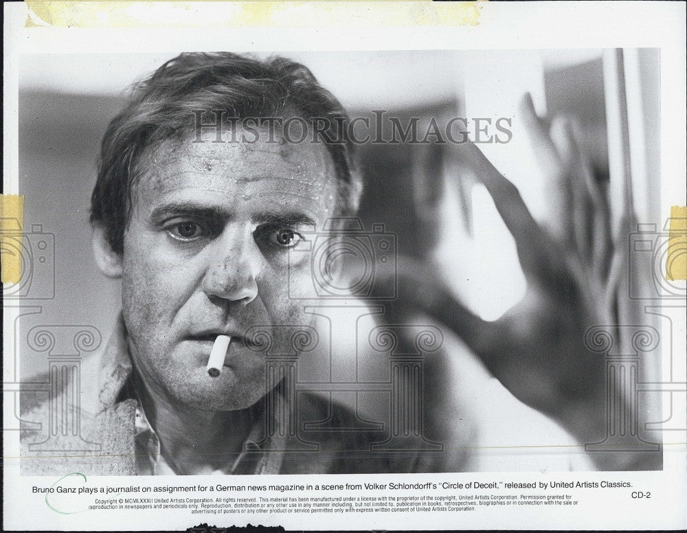 1982 Press Photo Bruno Ganz in &quot;Circle of Deceit&quot; - Historic Images