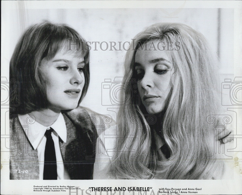 1968 Press Photo &quot;Therese And Isabelle&quot; Anne Gael Essy Persson Actor - Historic Images