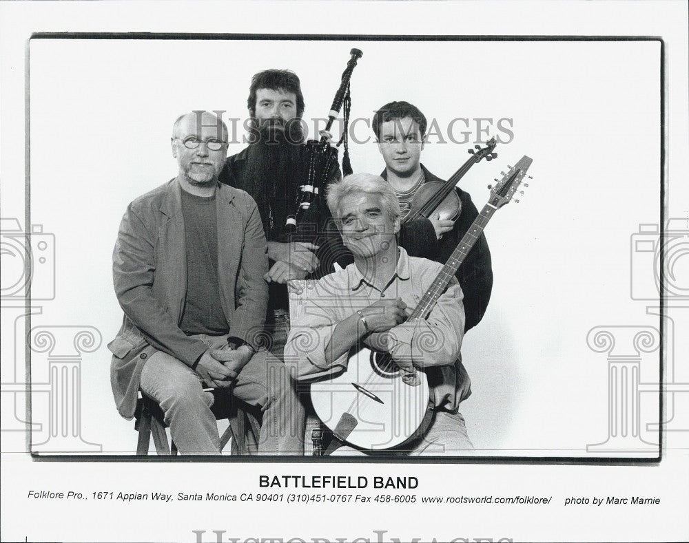 Press Photo Battlefield Band Musician Group Santa Monica California - Historic Images