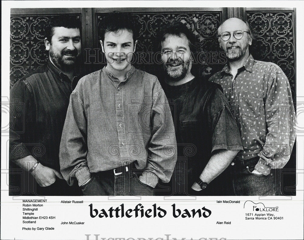 Press Photo Battlefield Band Iain MacDonald Alan Reid John McCusker - Historic Images