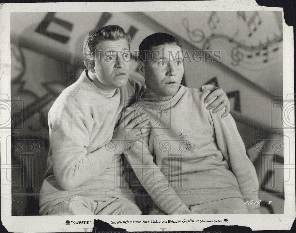 1929 Press Photo Actor Jack Oakie and Stuart Erwin in "Sweetie" - Historic Images