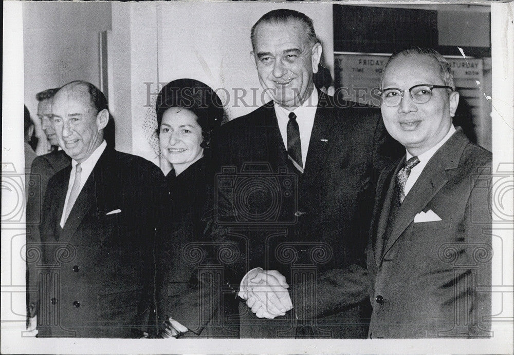 1963 Press Photo President Lyndon B. Johnson and Wife Lady Bird - Historic Images