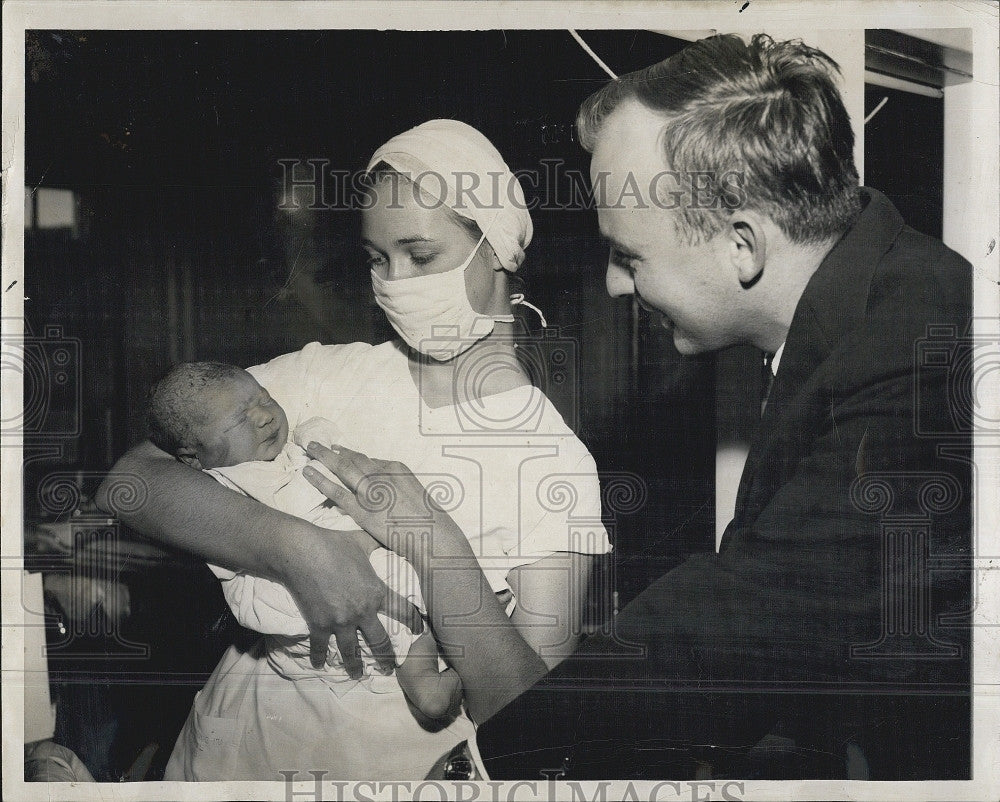 Adlai Stevenson jr and new baby grandchild 1956 Vintage Press Photo ...