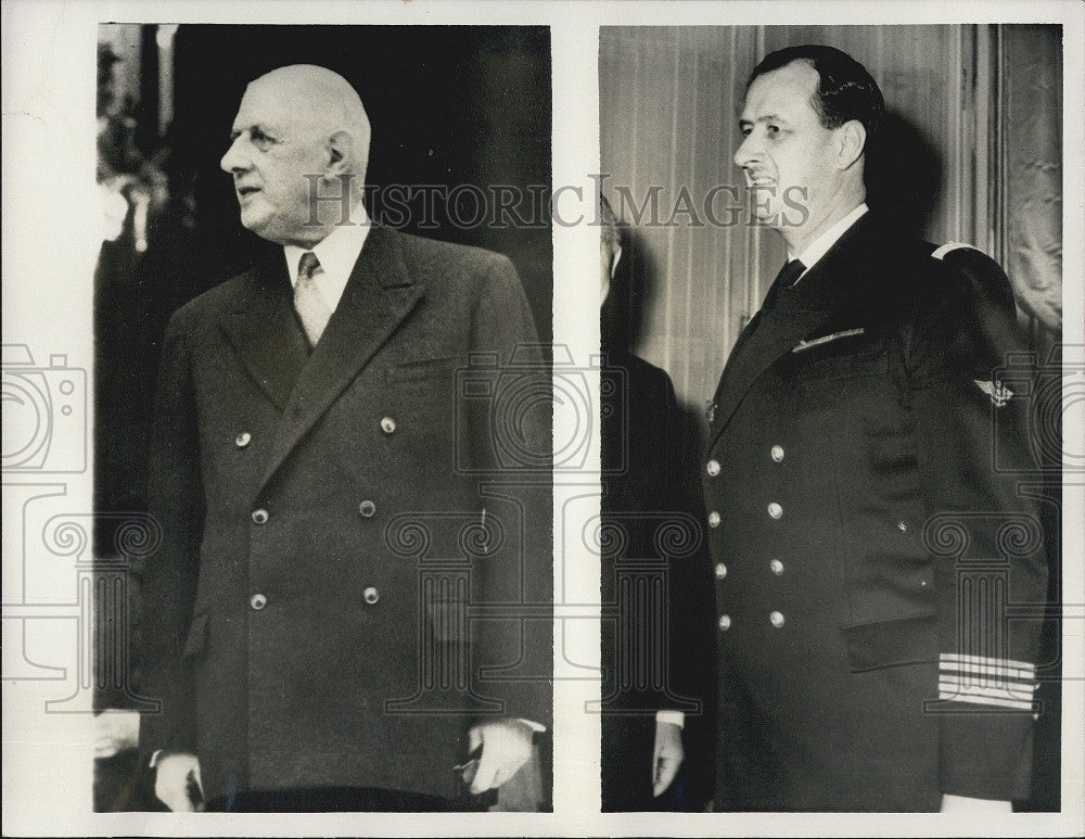 1967 Press Photo French President Charles De Gaulle and Son Philippe - Historic Images