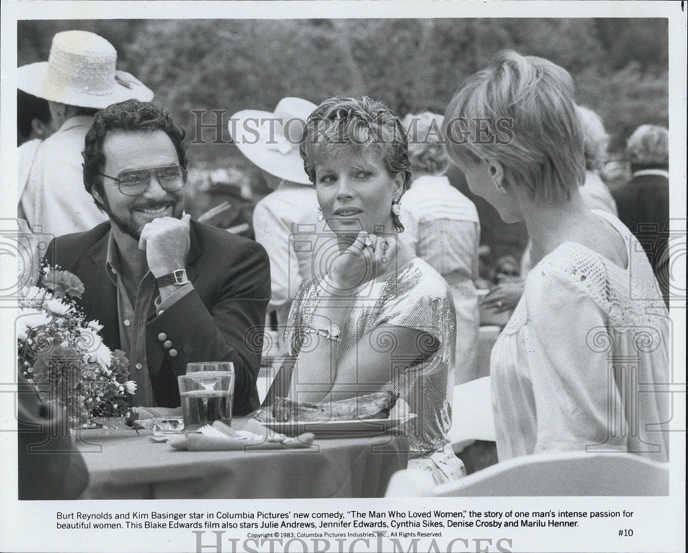 1983 Press Photo  Burt Reynolds Kim Basinger in &quot;The Man Who Loved Women&quot; - Historic Images